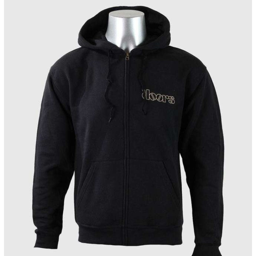 Zippered Hoodies * | Hoodie Mens The Doors Lizard King Blk Rock Off