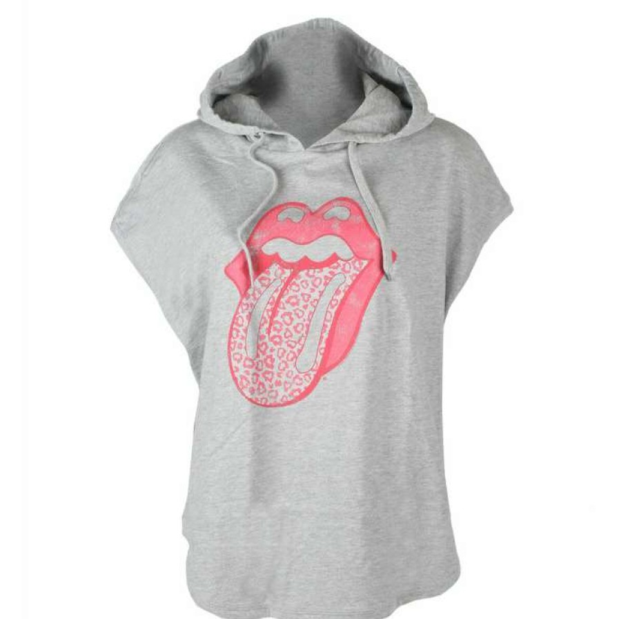 Hoodies * | Hooded T-Shirt (Sleeveless Hoodie) The Rolling Stones Leopard Tongue