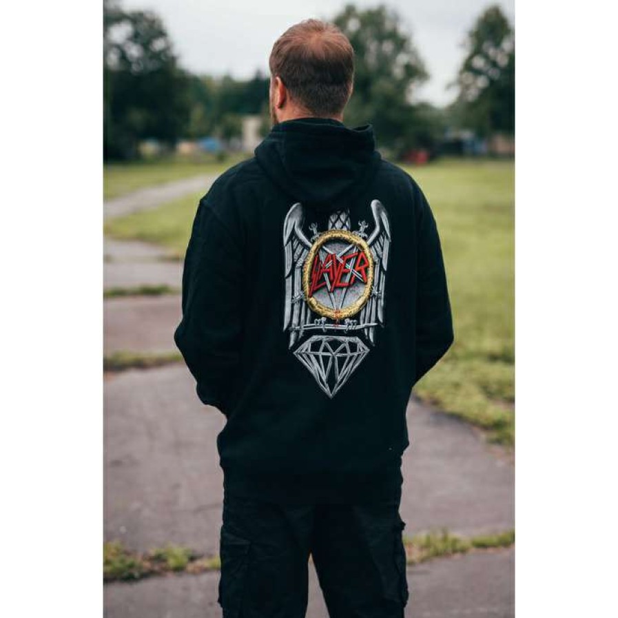 Hoodies * | Hoodie Men Slayer Diamond Brilliant Abyss Black