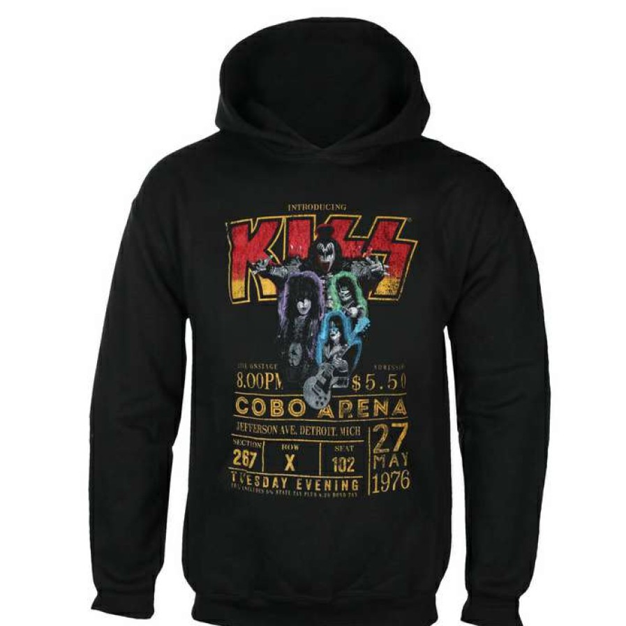 Hoodies * | Men'S Hoodie Kiss Cobra Arena '76- Black Eco Rock Off