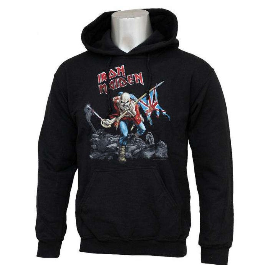 Hoodies * | Men'S Sweatshirt Iron Maiden Trooper Rock Off