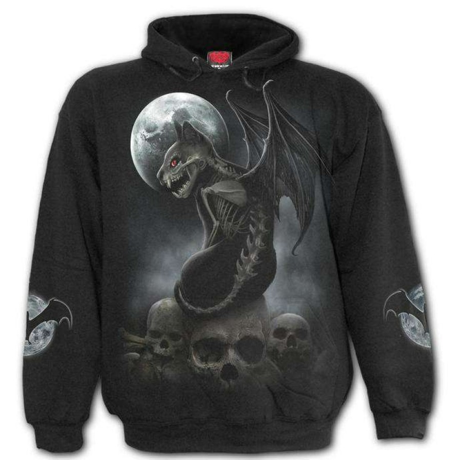 Hoodies * | Hoodie Men'S Vamp Cat Spiral