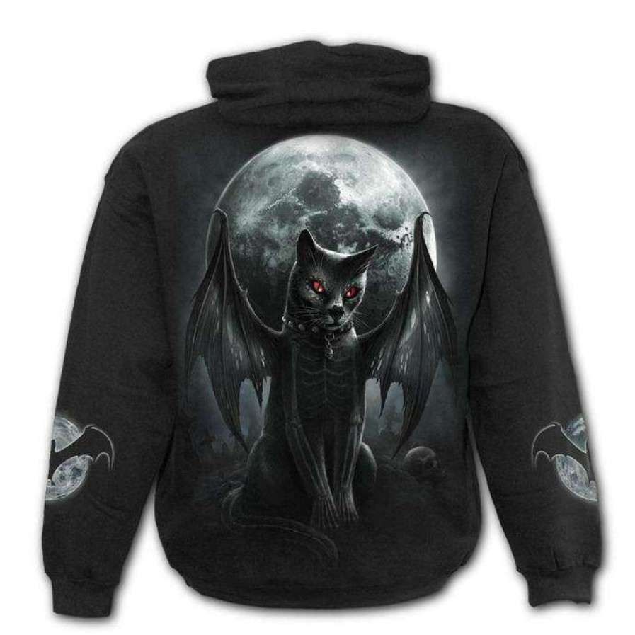 Hoodies * | Hoodie Men'S Vamp Cat Spiral