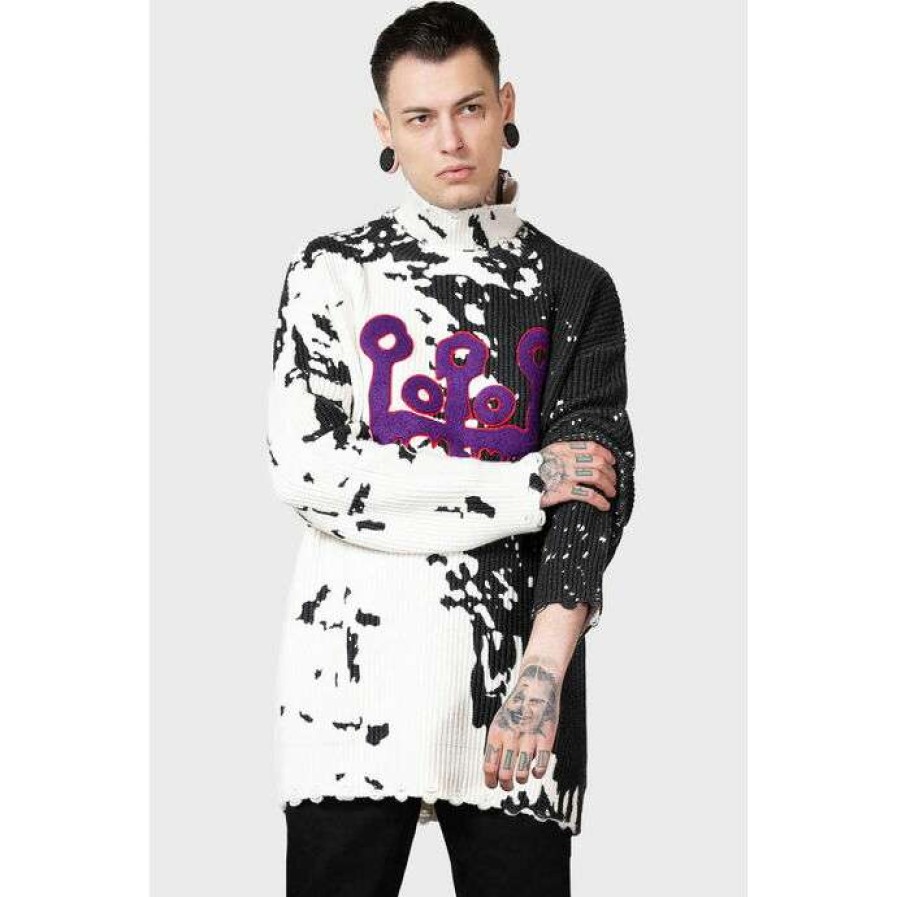 Sweaters * | Unisex Sweater Killstar Slime Time Knit Black