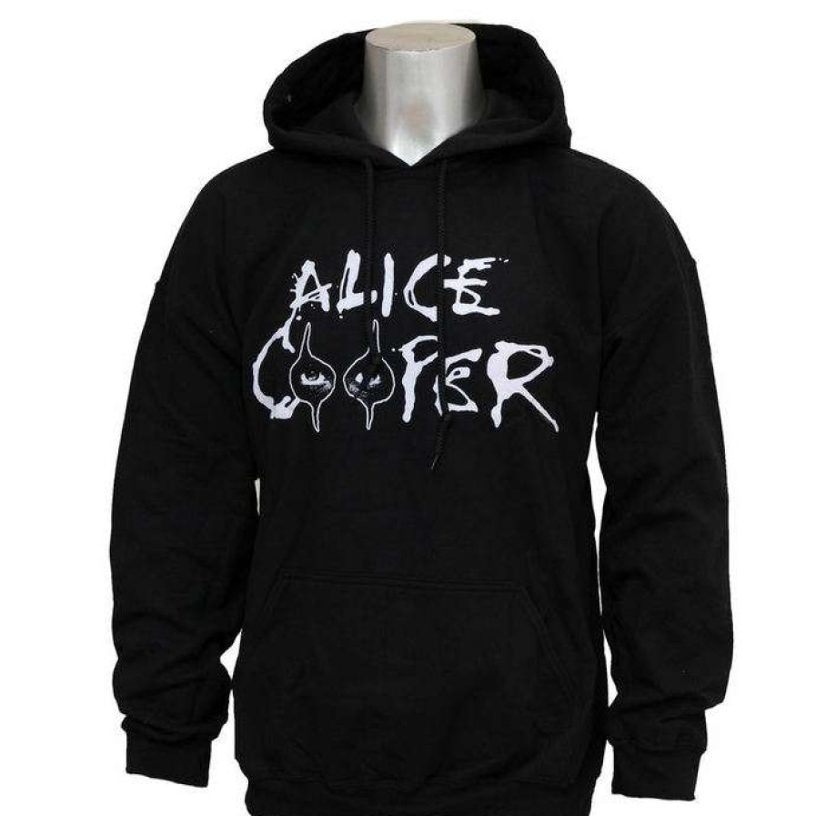 Hoodies * | Men'S Sweatshirt Alice Cooper Eyes Logo Rock Off