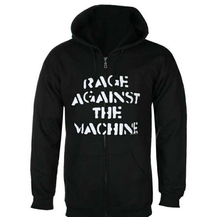 Zippered Hoodies * | Men'S Hoodie Rage Against The Machine Large Fist Plastic Head