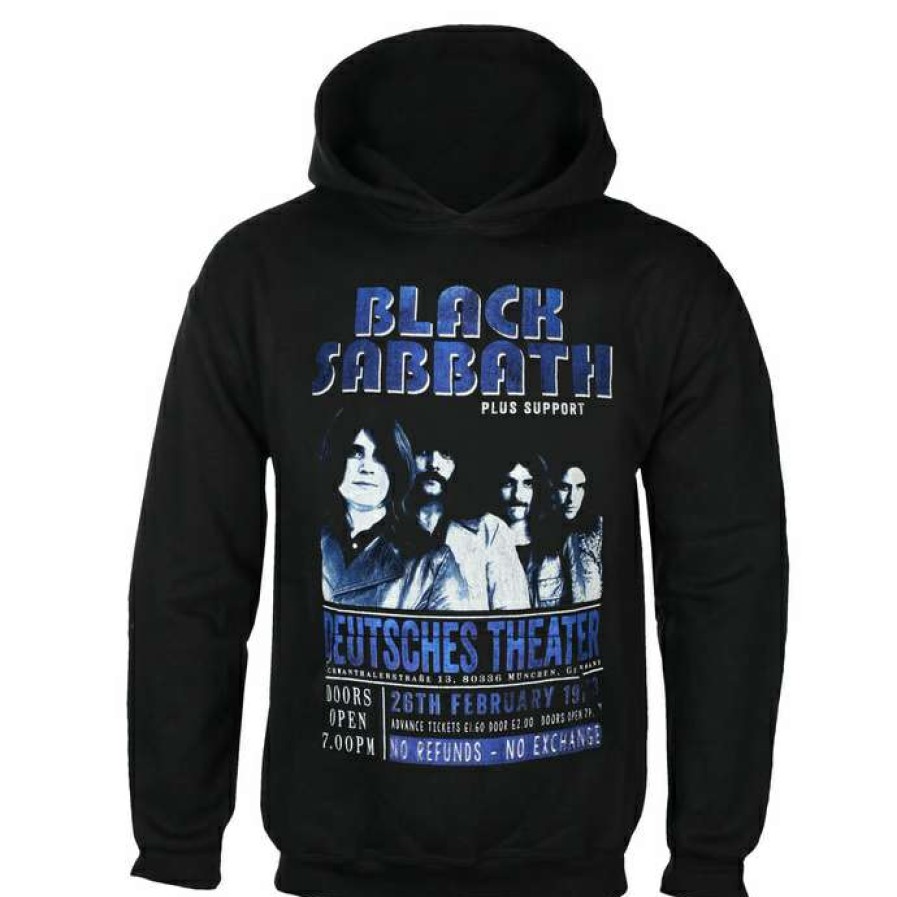 Hoodies * | Men'S Sweatshirt Black Sabbath German '73 Black Eco Rock Off