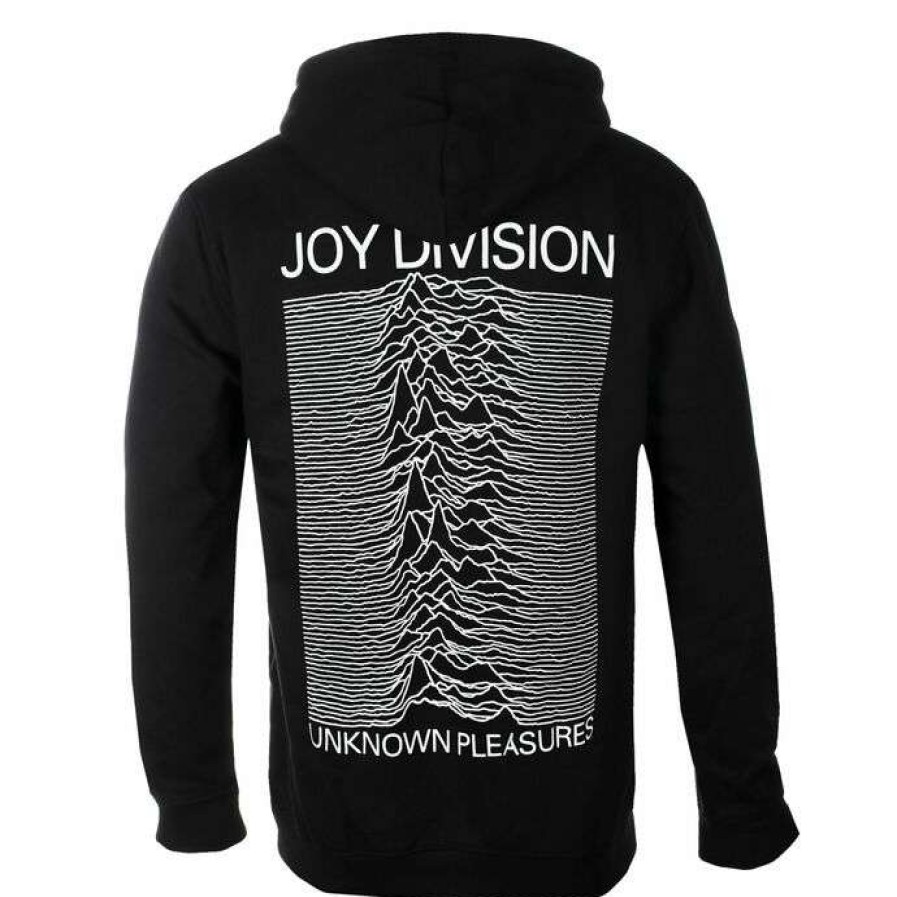 Zippered Hoodies * | Men'S Hoodie Joy Division Unknown Pleasures Black Plastic Head