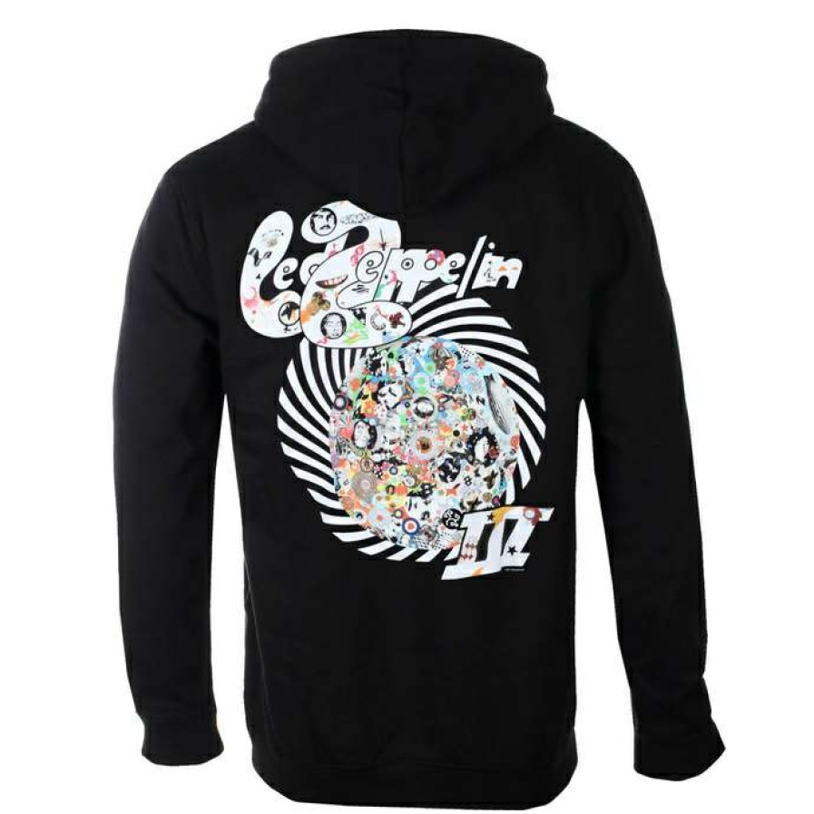 Hoodies * | Men'S Hoodie Led Zeppelin Swirl Iii Black