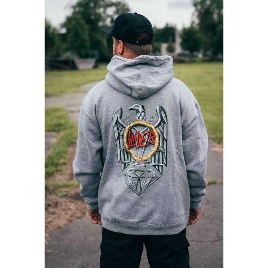 Hoodies * | Hoodie Men Slayer Diamond Brilliant Abyss Grey