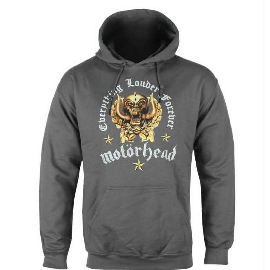 Hoodies * | Men'S Sweatshirt Motorhead Everything Louder Forever Char Rock Off