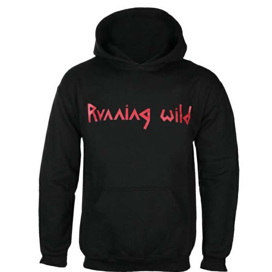 Hoodies * | Men'S Sweatshirt Running Wild Under Jolly Roger Crossbones Plastic Head