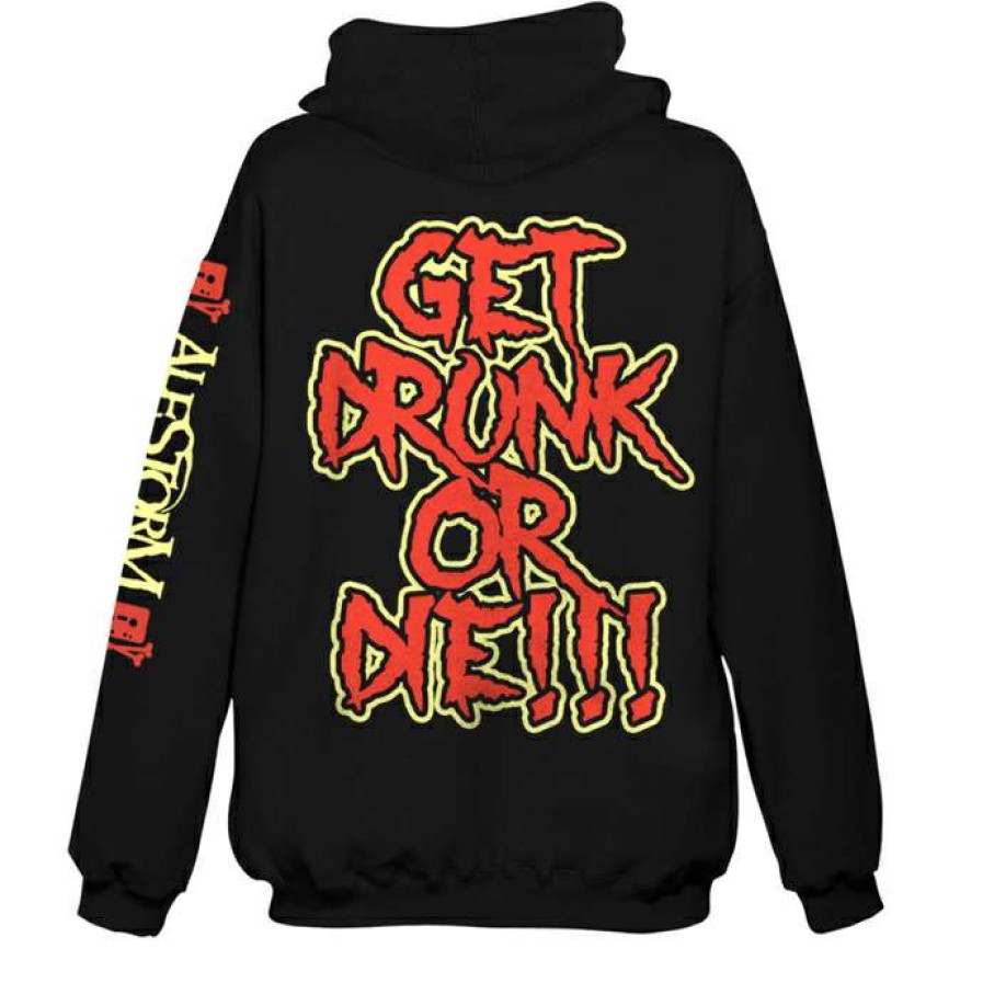 Zippered Hoodies * | Men'S Sweatshirt Alestorm Get Drunk Or Die Art Worx