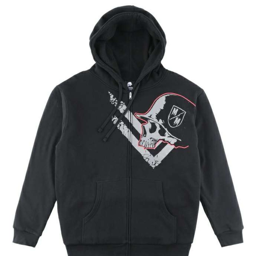 Zippered Hoodies * | Men'S Sweatshirt Metal Mulisha Murk Sherpazip Black