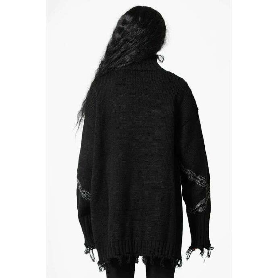 Sweaters * | Sweater Unisex Killstar Chained Black