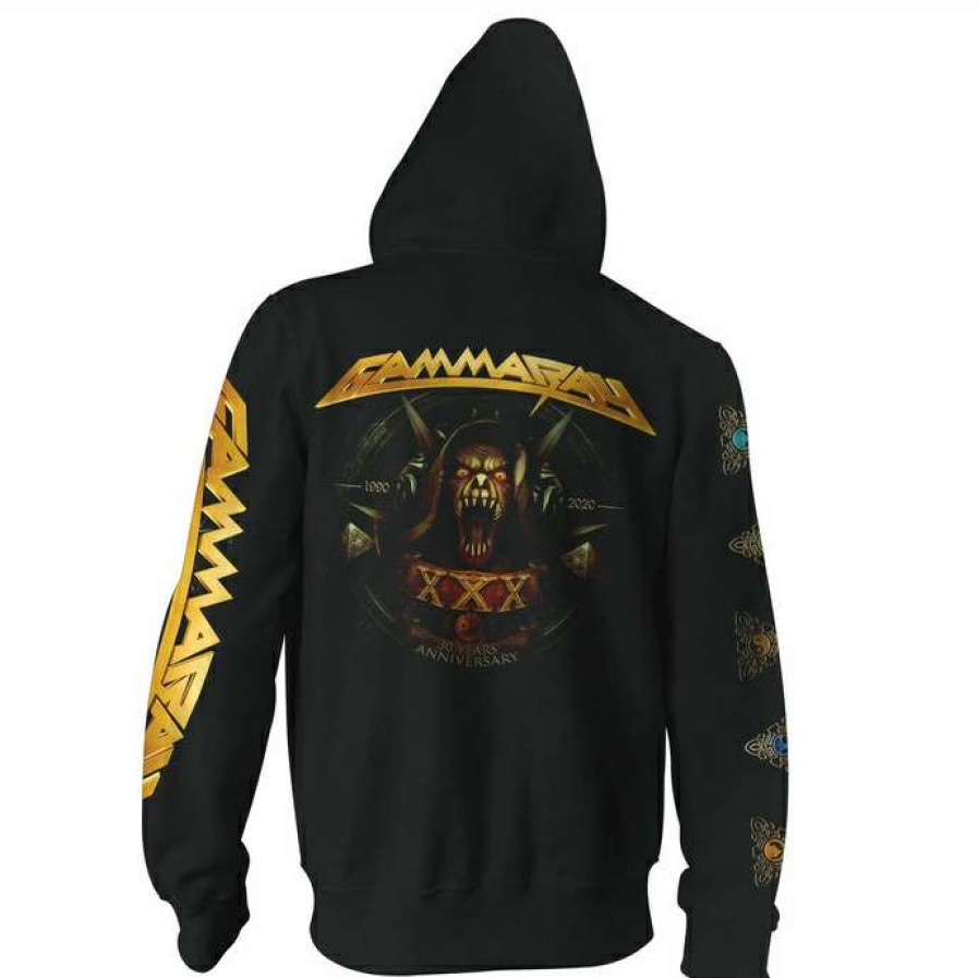 Zippered Hoodies * | Men'S Sweatshirt Gamma Ray 30 Years Golden Logo Art Worx