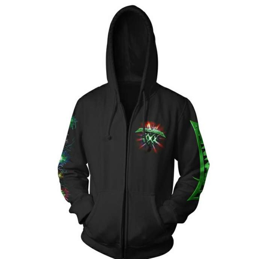 Zippered Hoodies * | Men'S Sweatshirt Gamma Ray 30 Years Green Logo Art Worx