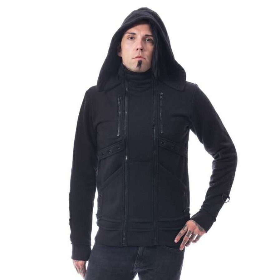 Zippered Hoodies * | Hoodie Men'S Recal Chemical Black