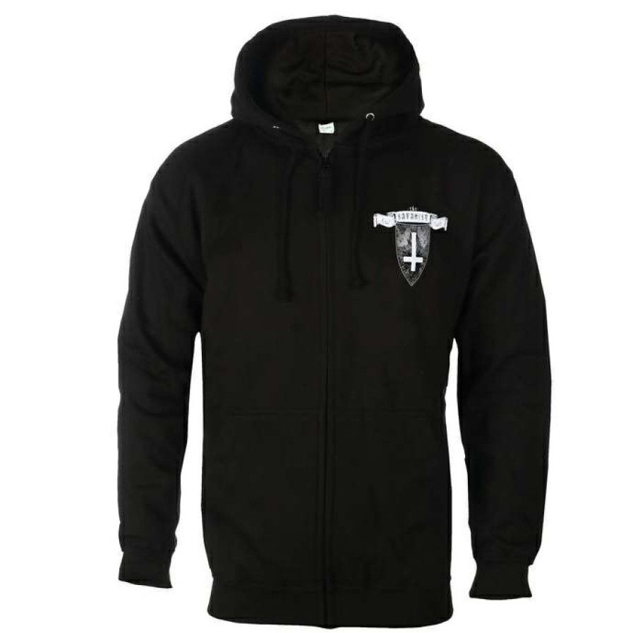 Zippered Hoodies * | Hoodie Men'S Behemoth The Satanist Plastic Head