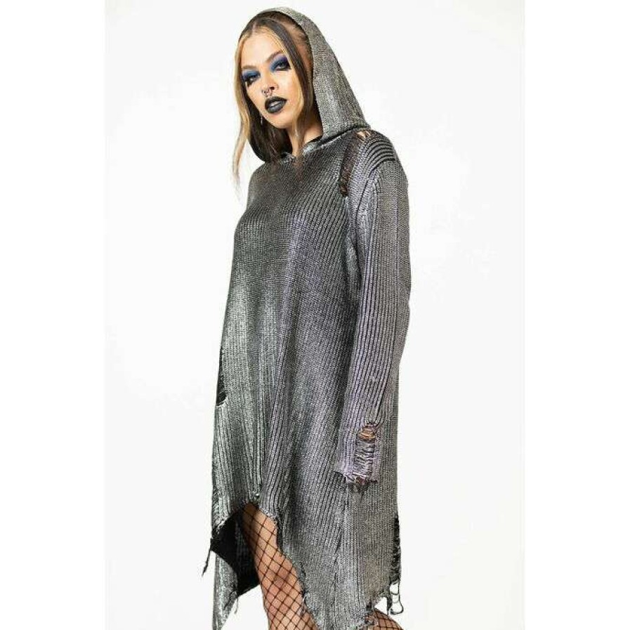 Sweaters * | Sweater Unisex Killstar Hot As Heim Silver