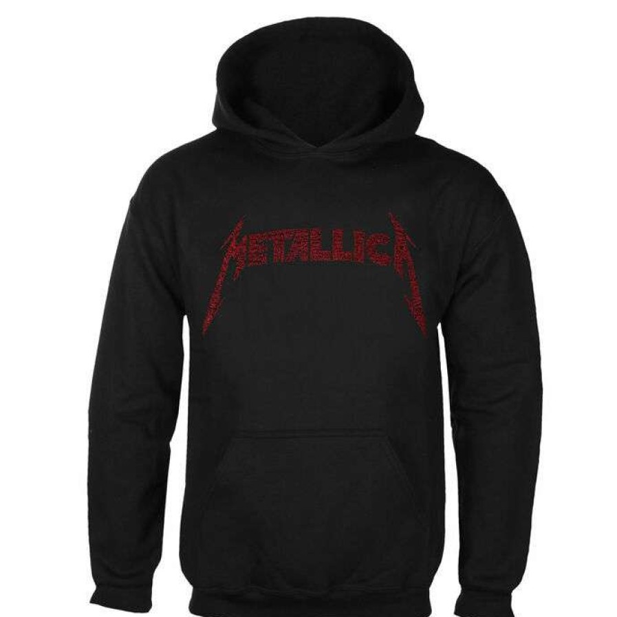 Hoodies * | Men'S Hoodie Metallica 40Th Anniversary Songs Logo Black Plastic Head