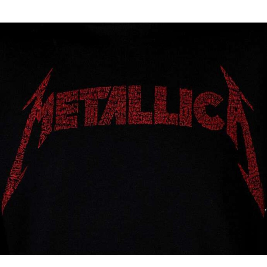 Hoodies * | Men'S Hoodie Metallica 40Th Anniversary Songs Logo Black Plastic Head