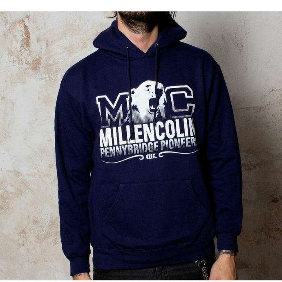 Hoodies * | Men'S Sweatshirt Millencolin Bear Logo Navy Buckaneer