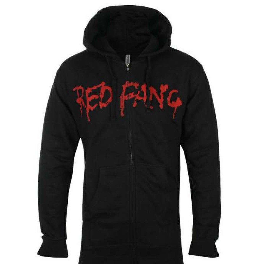 Zippered Hoodies * | Men'S Sweatshirt Red Fang Fang Black Indiemerch