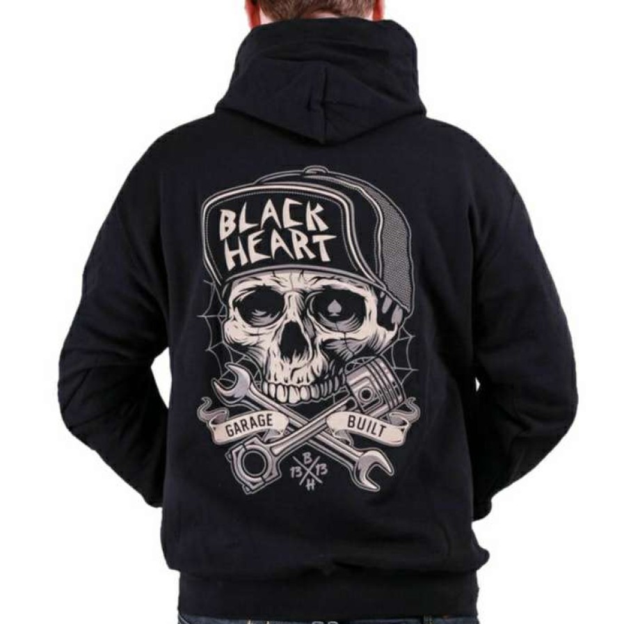 Hoodies * | Men'S Sweatshirt Black Heart Garage Built Basic Black