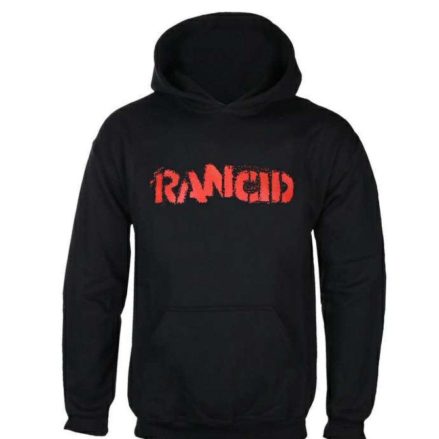 Hoodies * | Men'S Hoodie Rancid Logo Black Kings Road