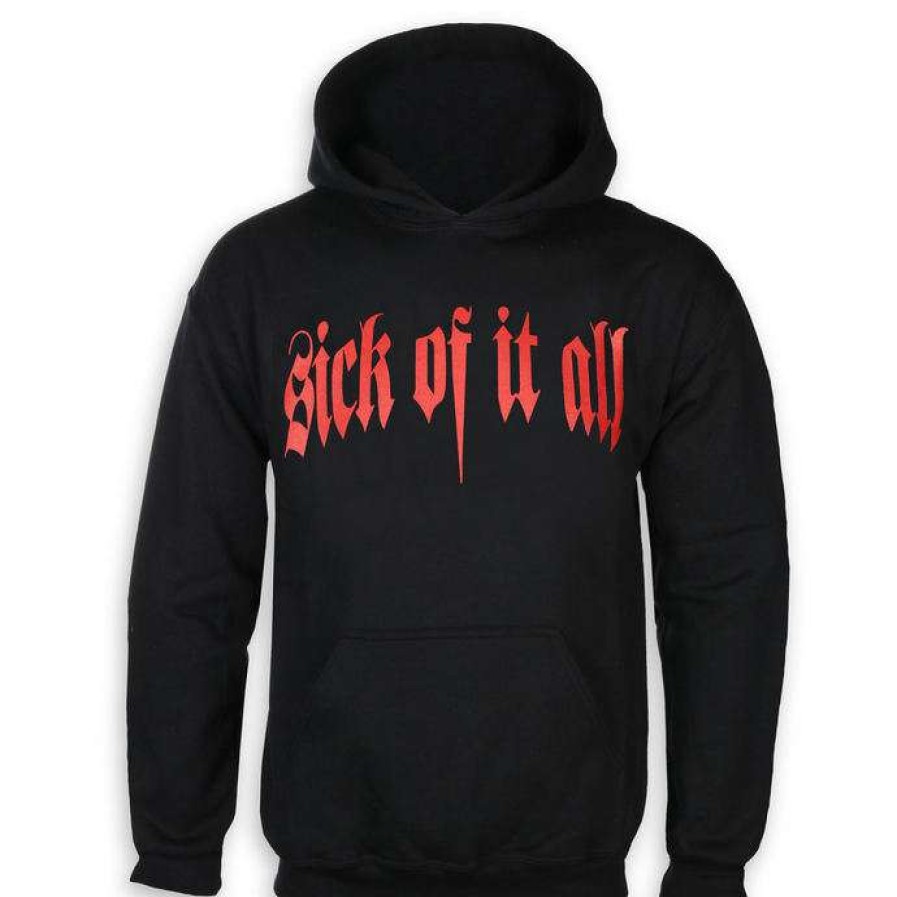 Hoodies * | Hoodie Men'S Sick Of It All Eagle Plastic Head