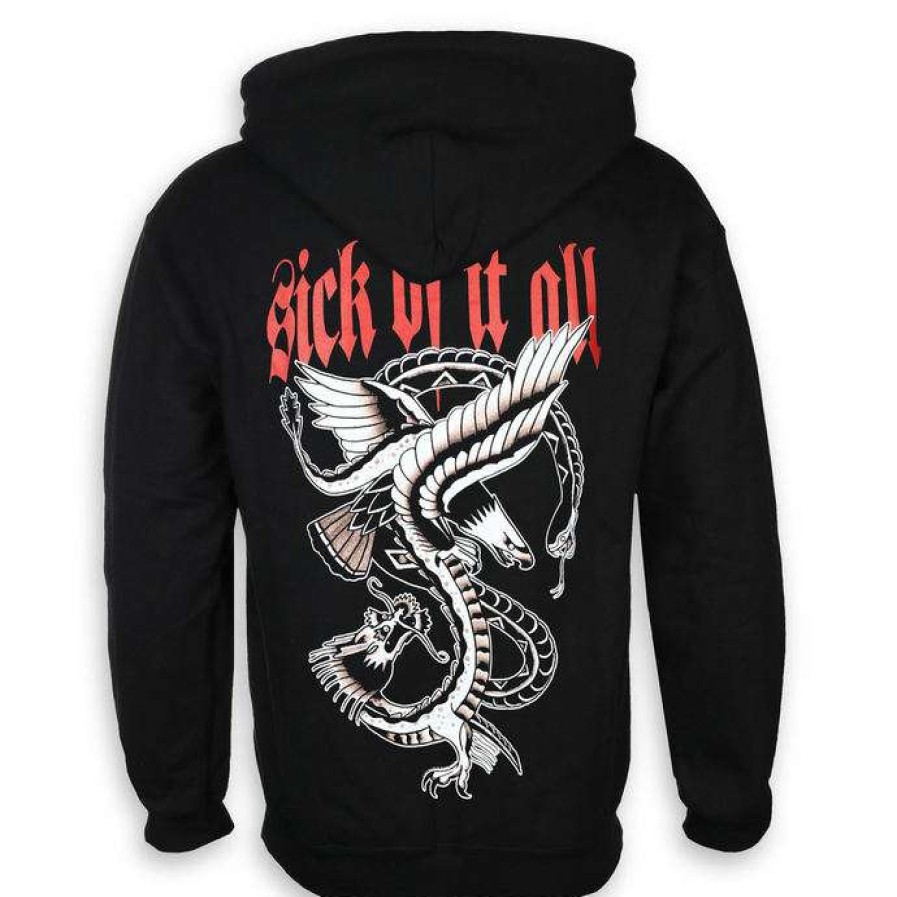 Hoodies * | Hoodie Men'S Sick Of It All Eagle Plastic Head