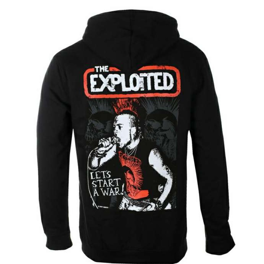 Hoodies * | Men'S Hoodie The Exploited Let'S Start A War Plastic Head