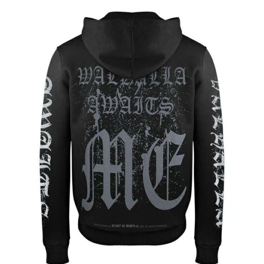 Zippered Hoodies * | Men'S Hoodie Victory Or Valhalla Deamon