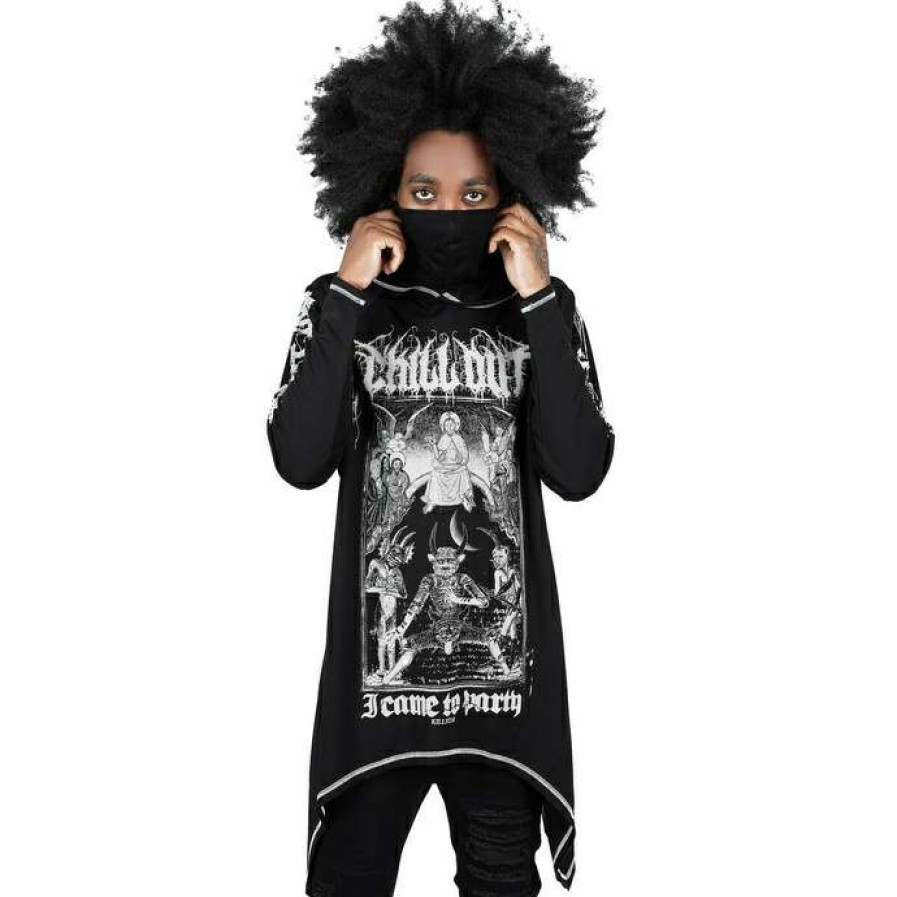 Hoodies * | Unisex Sweatshirt Killstar Chill Out Drape Black