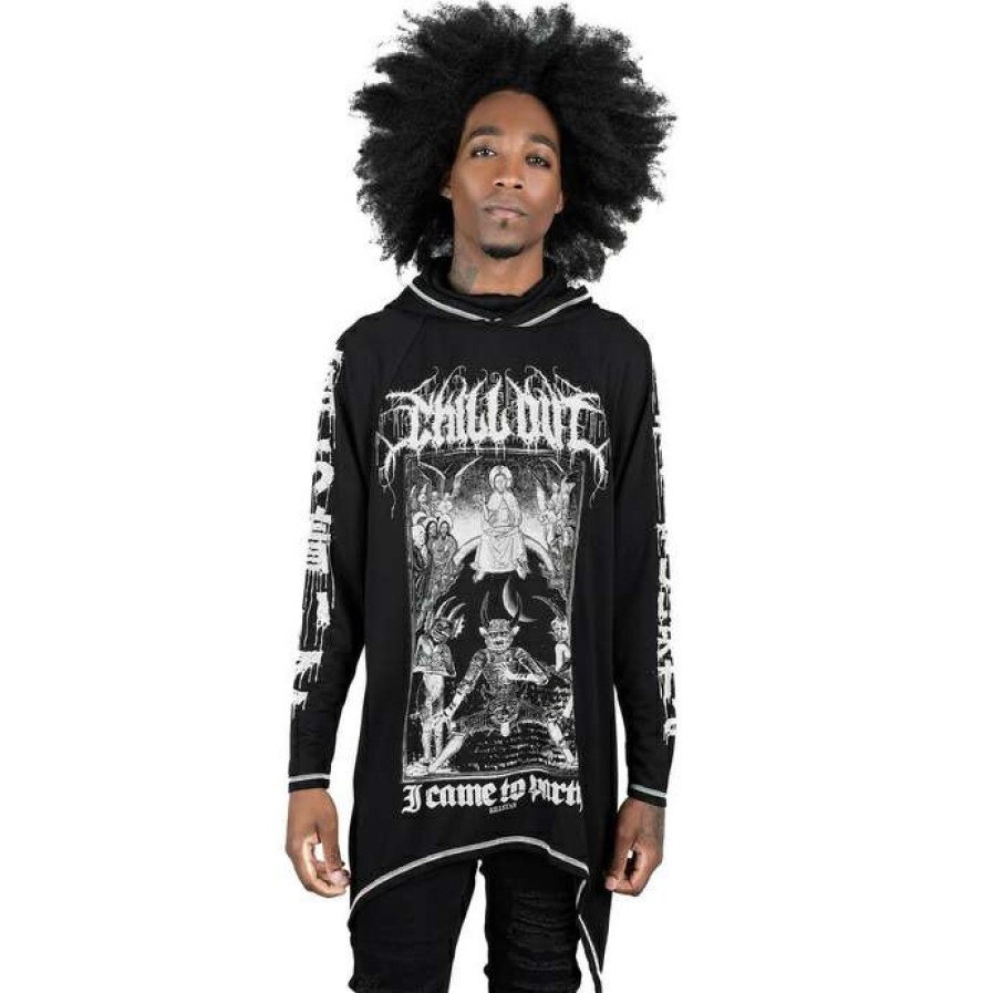 Hoodies * | Unisex Sweatshirt Killstar Chill Out Drape Black