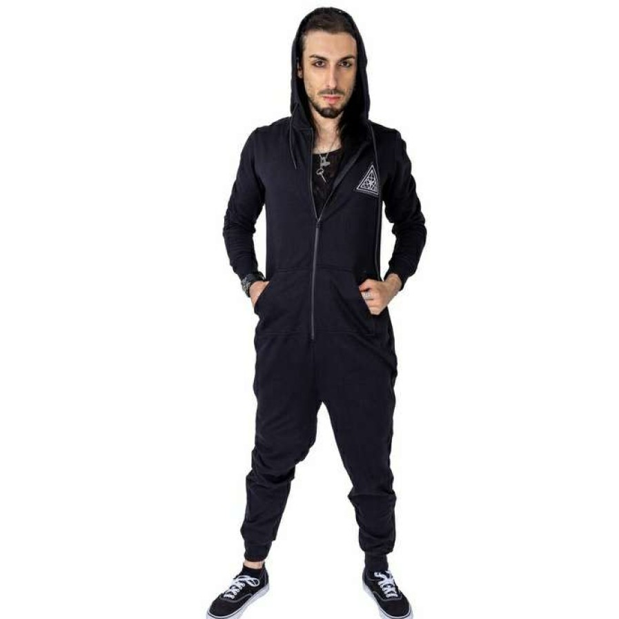 Zippered Hoodies * | Unisex Overalls Chemical Black Emory Black