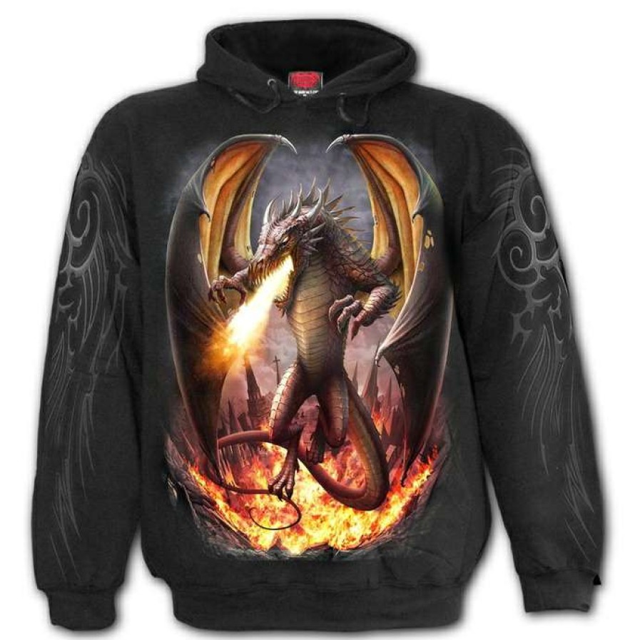 Hoodies * | Hoodie Men'S Draco Unleashed Spiral