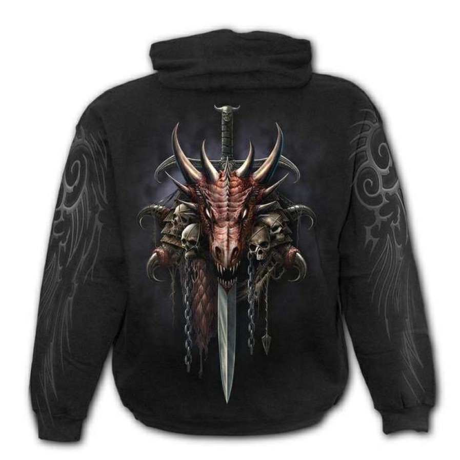 Hoodies * | Hoodie Men'S Draco Unleashed Spiral