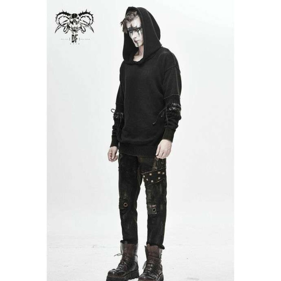 Sweaters * | Men'S Sweater Devil Fashion Jigsaw Feeling Punk