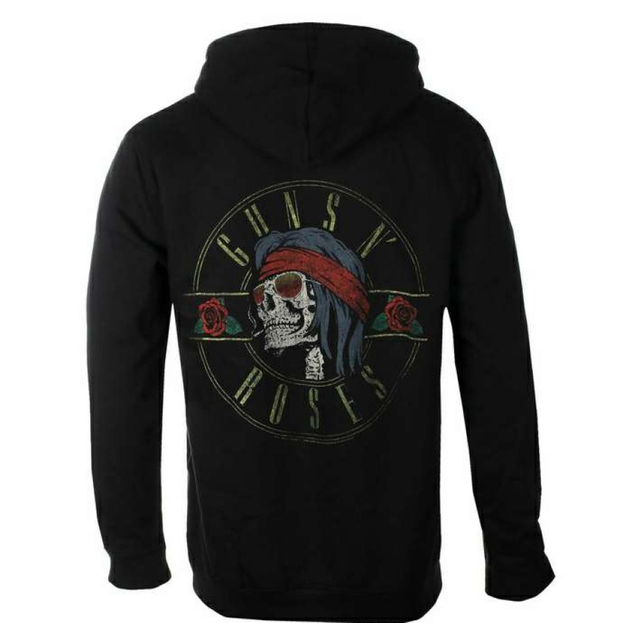 Zippered Hoodies * | Men'S Guns N' Roses Hoodie Skull N Shades Black