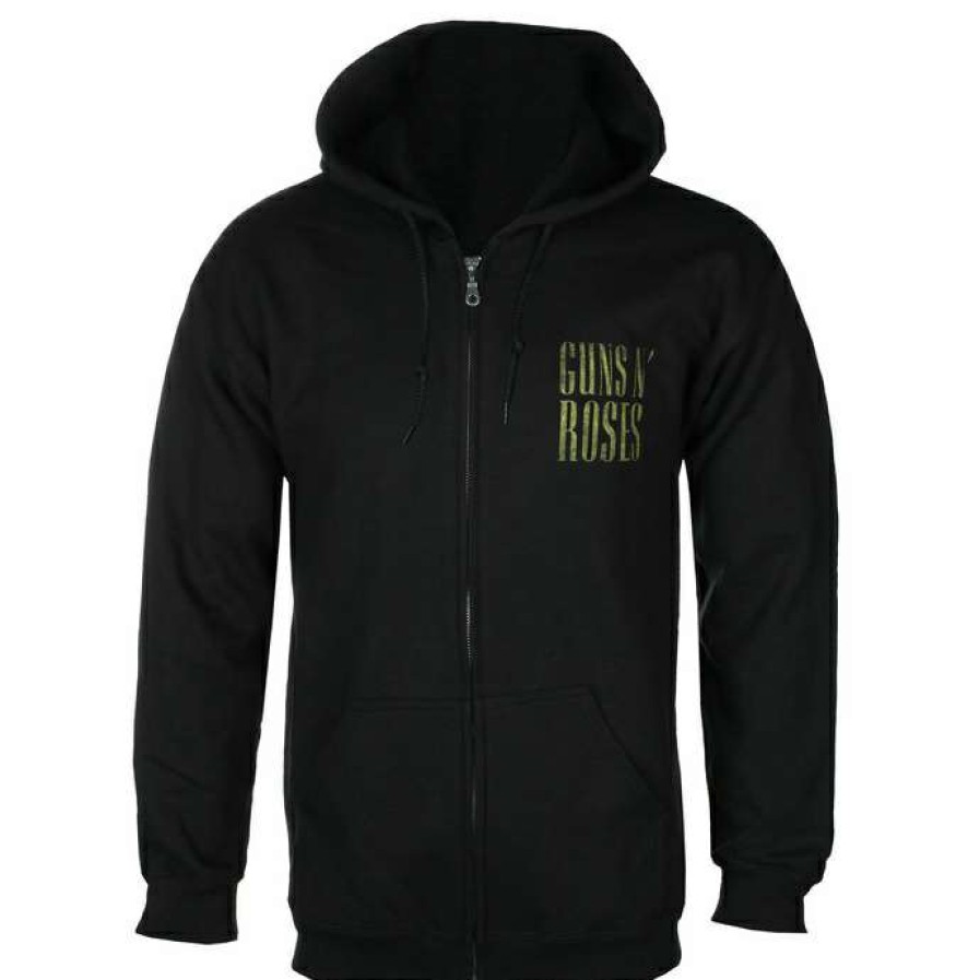 Zippered Hoodies * | Men'S Guns N' Roses Hoodie Skull N Shades Black