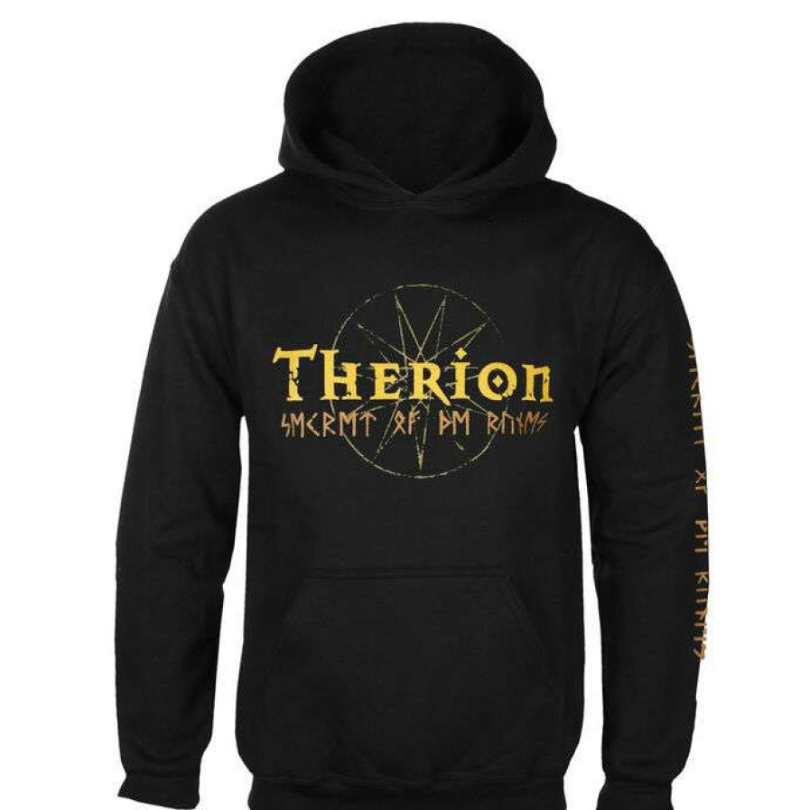 Hoodies * | Men'S Hoodie Therion Secret Of The Runes Black Plastic Head