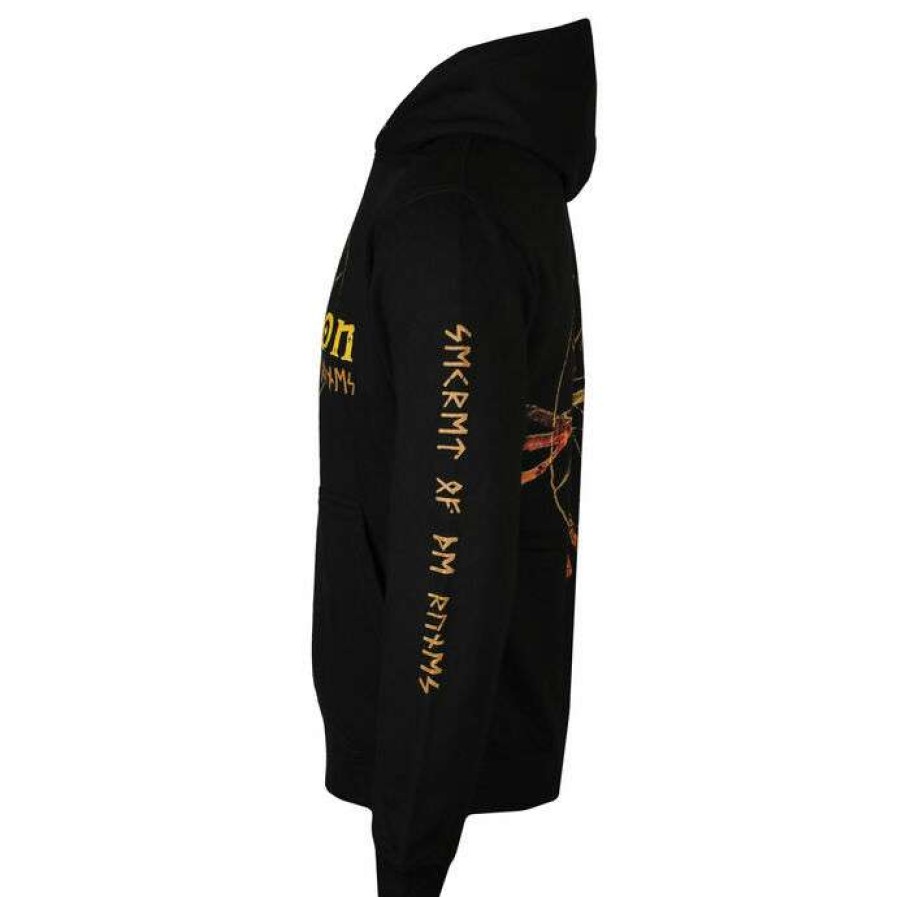 Hoodies * | Men'S Hoodie Therion Secret Of The Runes Black Plastic Head