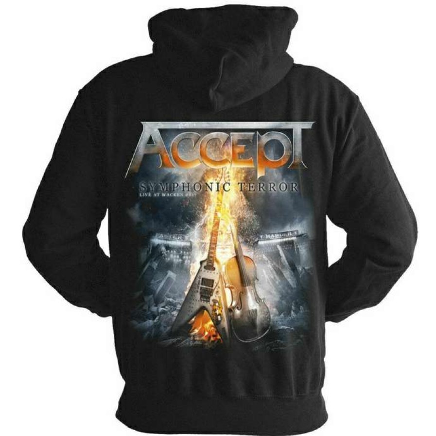 Zippered Hoodies * | Men'S Sweatshirt Accept Symphonic Terror Nuclear Blast