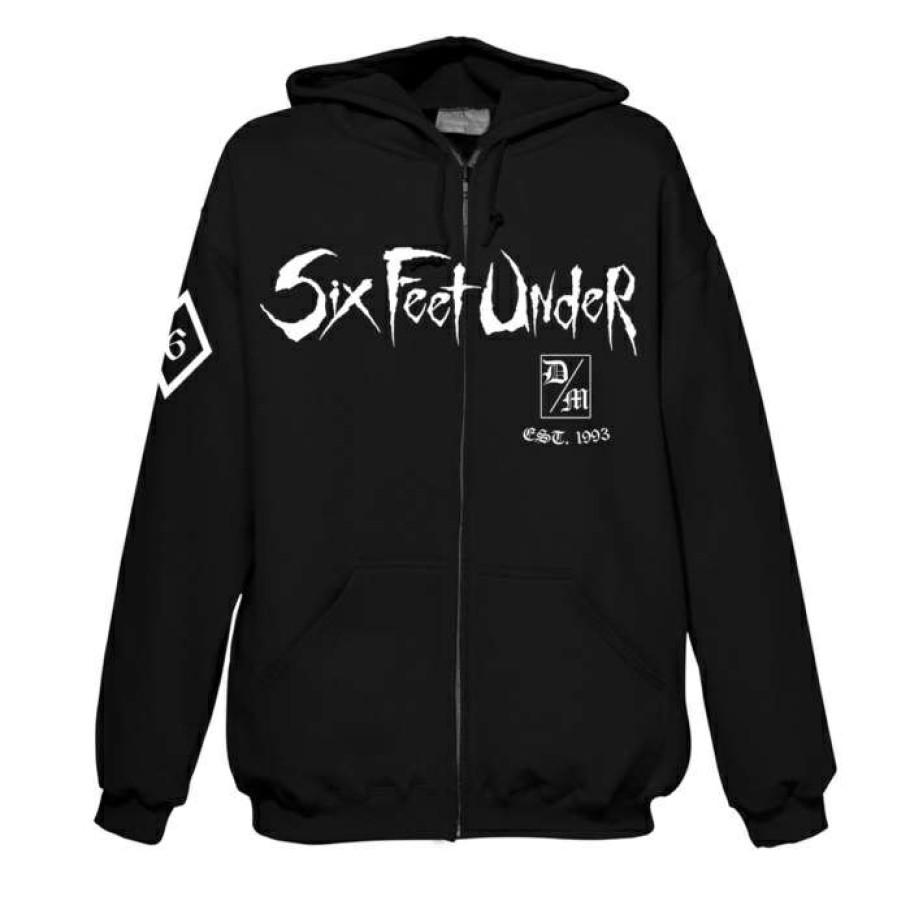 Zippered Hoodies * | Hoodie Men Six Feet Under Death Metal Art Worx