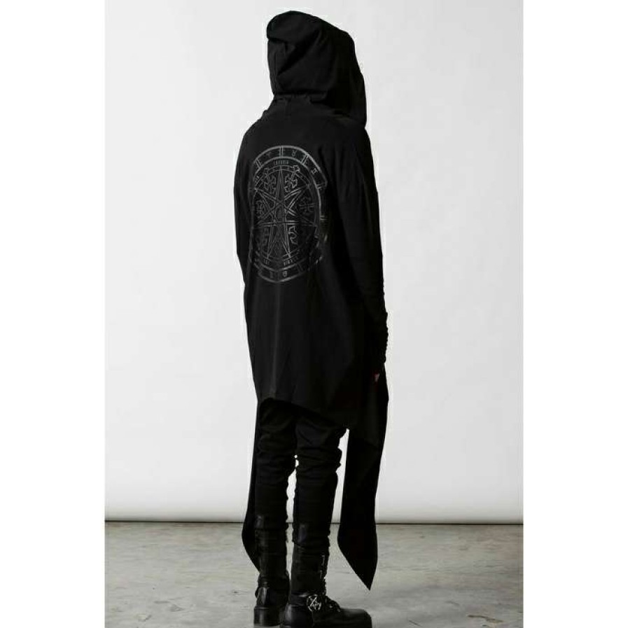 Hoodies * | Men'S Sweatshirt (Cardigan) Killstar Reaper Cloak Black