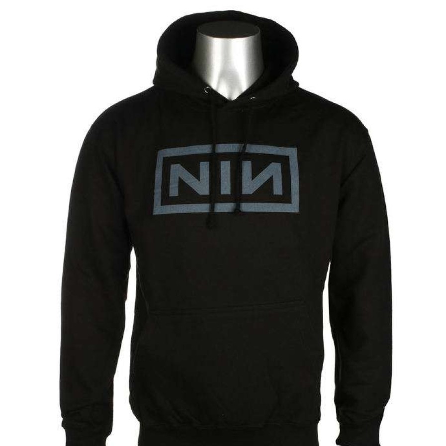 Hoodies * | Men'S Sweatshirt Nine Inch Nails Classic Gray Logo Plastic Head