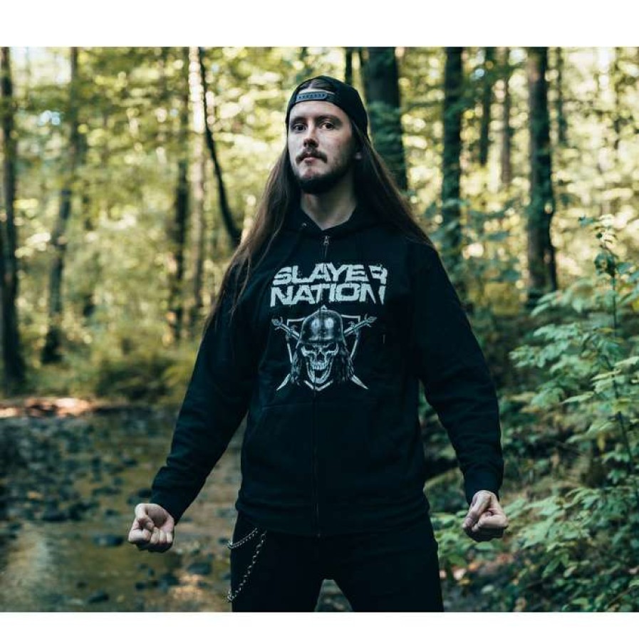 Zippered Hoodies * | Men'S Sweatshirt Slayer Slayer Slayer Nation Rock Off