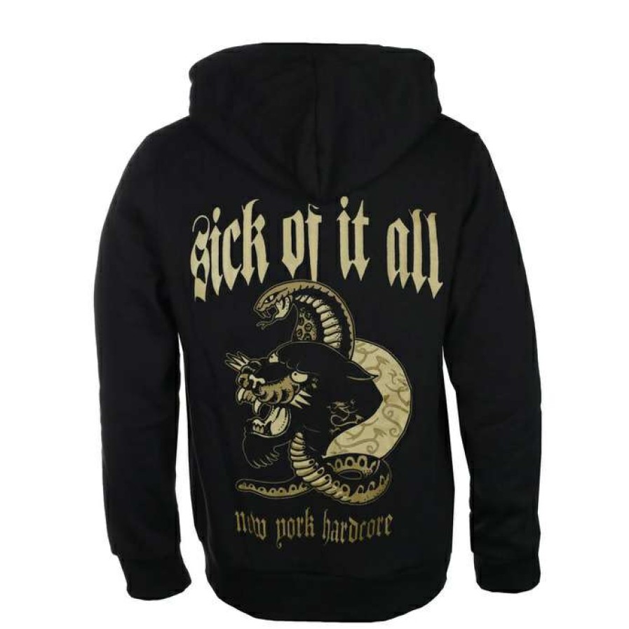 Hoodies * | Hoodie Men'S Sick Of It All Panther Plastic Head